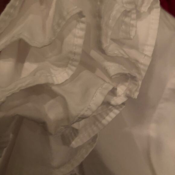 Zara ruffle collar top white SAM 845 button shirt long sleeve Academia retro - Picture 13 of 15